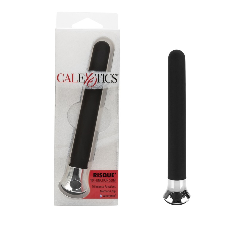 Vibrador tipo Slim 10 Funciones Risque Black CalExotics