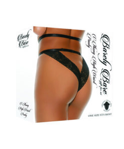 V-Thong High Waist Panty, Black