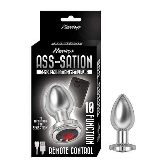 Plug Anal Vibrador Metálico con Control Remoto Ass-Sation Nasstoys