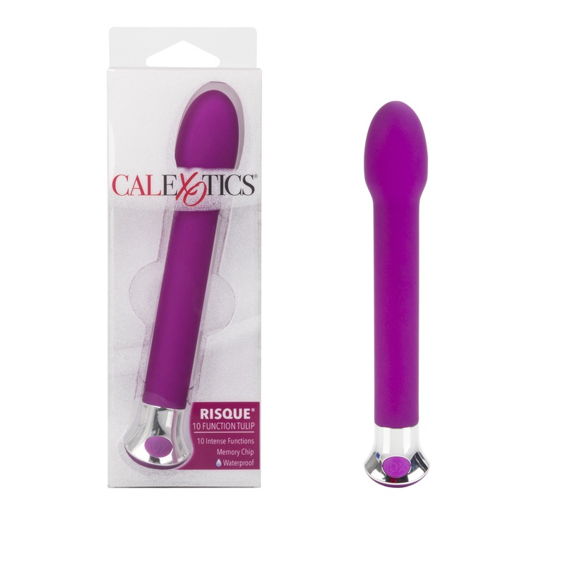 Vibrador tipo Bullet Risque 10 Function Tulip Purple CalExotics