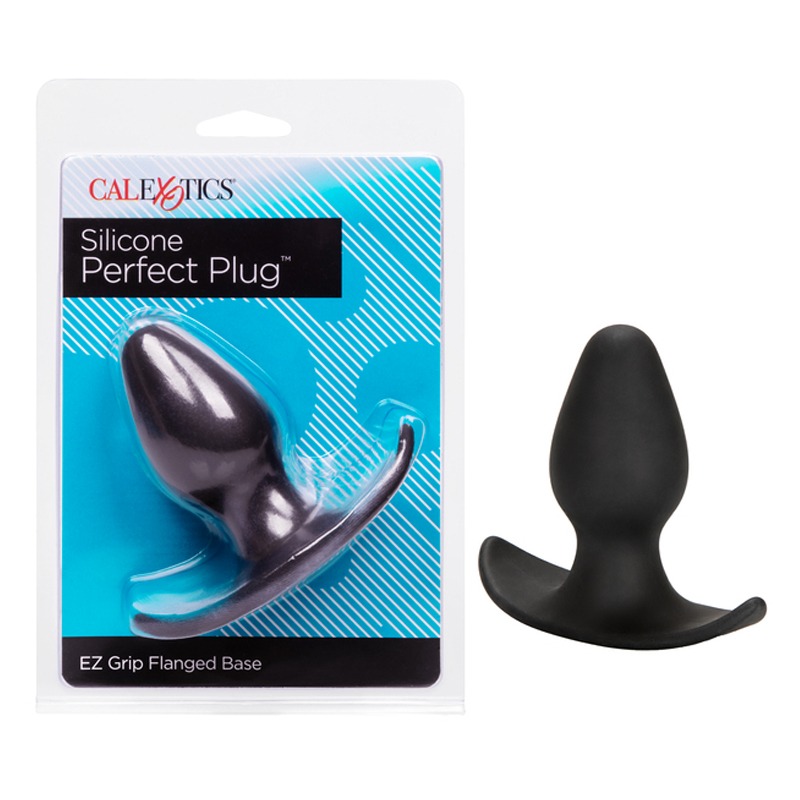 Plug Anal Mediano de Silicona CalExotics Silicone Perfect Plug Negro