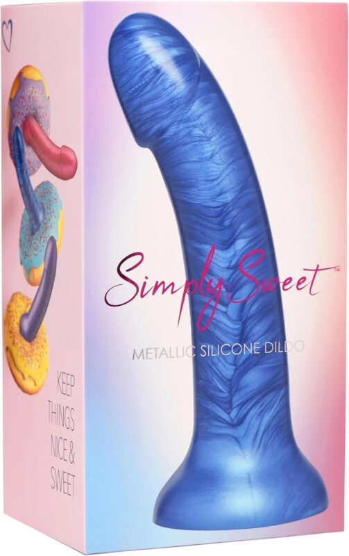 Dildo de Silicona Metálico Simply Sweet 7" con Ventosa · fotografía 1