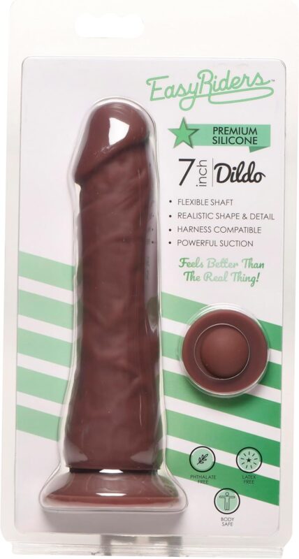Dildo Realista con Ventosa Easy Rider Dark 18cm Curve