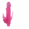 Ribbed Bunny Vibrator W/Anal Tickler Pink