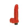 5'' Vibrating Jelly Cock With Balls Red