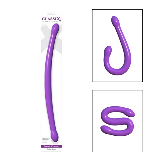 Dildo Doble Flexible Classix Double Whammy Morado Pipedream