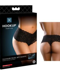 Hookup Panties Pleasure Pearl Boy Shorts - Fits Size S-L