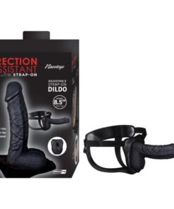 ERECTION ASSISTANT HOLLOW STRAP-ON 8.5″-BLACK
