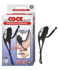 MY COCKRING VIBRATING PLEASURE PARTNER-BLACK