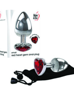 Small Heart Red Gem Anal Plug