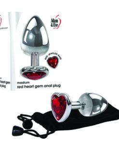 Medium Heart Red Gem Anal Plug