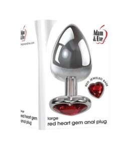 Large Heart Red Gem Anal Plug