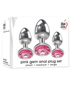 Pink Gem Anal Plug Set