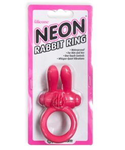 Neon Rabbit Ring - Pink/White