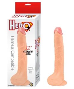 3085/HERO 11" STRAIGHT COCK-WHITE