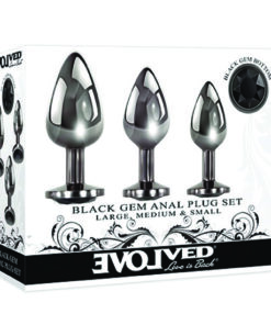 Gem Black Anal Plug Set
