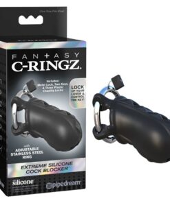 Fantasy C-Ringz Extreme Silicone Cock Blocker - Black