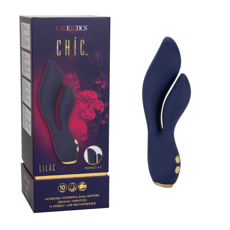 Vibrador Rabbit de Punto G y Clítoris Chíc Blossom Navy CalExotics