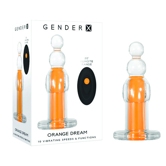 Plug Anal Vibratorio con Control Remoto Orange Dream Gender X 15cm