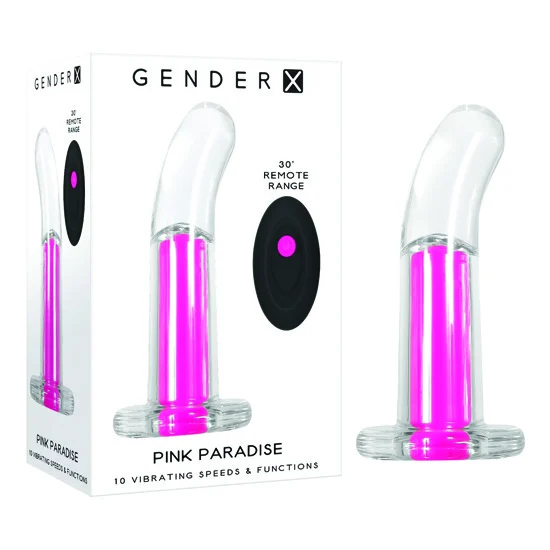 Dildo Vibrador con Control Remoto Pink Paradise Gender X 18cm