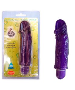 761-PUR/WTRPRF 5" VIBRATG JELLY-PURPLE