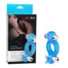 Anillo Vibrador Doble con Balas Removibles Double Dolphin Azul CalExotics