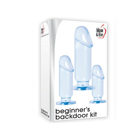 Kit de Entrenamiento Anal Graduado Beginner's Backdoor Kit Azul Adam & Eve