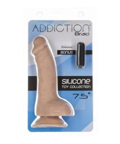 ADDICTION 100% SILICONE TOY COLLECTION - BRAD - 7.5 BEIGE