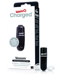 Charged Vooom Rechargeable Bullet Vibe Black