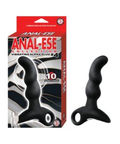 ANAL-ESE COLLECTION VIBRATING ALPHA PLUG #4-BLACK
