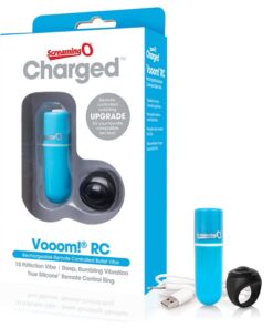 Charged Vooom Remote Control Mini Vibe Blue