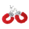 Esposas de Metal con Peluche Rojo