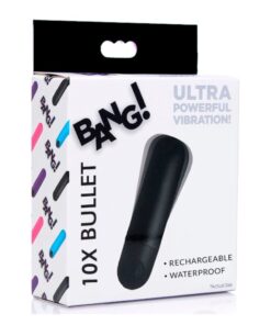 BG 10X Vibrating Metallic Bullet - Black