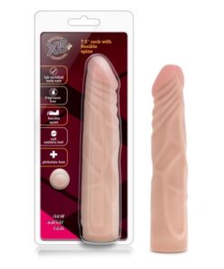 X5 Plus 7.5" Cock With Flexible Spine Beige