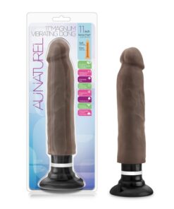 Au  Naturel 11'' Sensa  Feel Magnum Vibrating Dong Chocolate