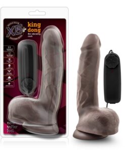 X5 Plus King Dong 8'' Vibrating Cock Chocolate