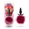 Pom Plugs - Fur Pom Pom - Burgundy
