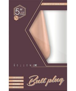 Butt Plug Rubber Vibrating 5'' Model 1 Flesh