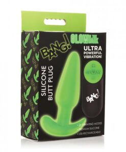 BG Glow-in-the-Dark Silicone Butt Plug w/ Remote