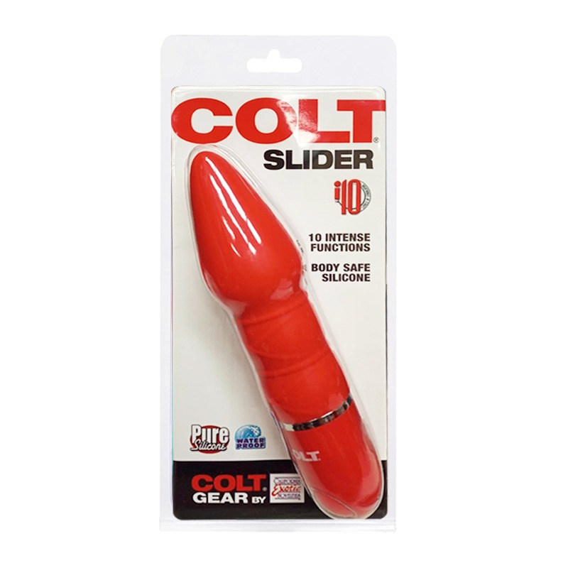 Vibrador Anal de Silicón Rojo COLT Slider CalExotics