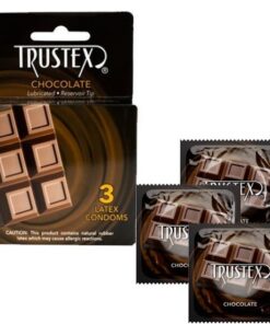Trustex Flavored Lubricated Condoms - 3 Pack - CHOCOLATE