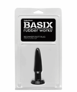 Basix Rubber Works Beginners Butt Plug-Black