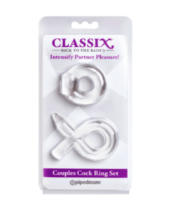 Classix Couples Cock Ring Set - Clear