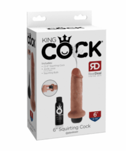 King Cock 6" Squirting Cock - Tan