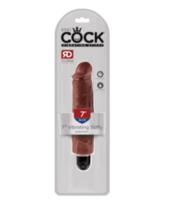 King Cock 7" Vibrating Stiffy - Brown