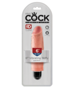 King Cock 6" Vibrating Stiffy - Light