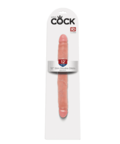 King Cock 12" Slim Double Dildo - Light