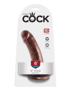 King Cock 6" Cock - Brown
