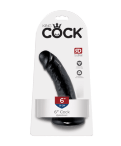 King Cock 6" Cock - Black