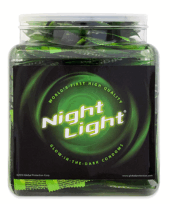 Night Light Condoms Bowl of 144 Trojan Her Pleasure Sensations